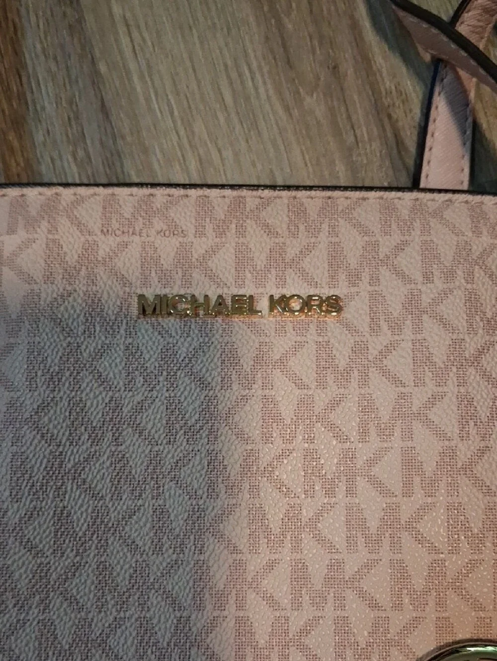 Michael Kors Blush Logo Tote with Gold Hardware